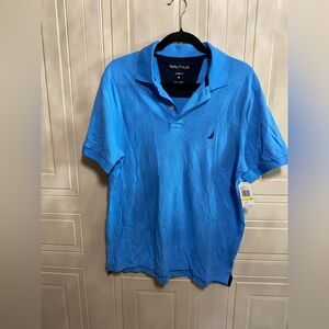 NWT Nautica Short Sleeves Classic Fit Solid Polo Shirt M